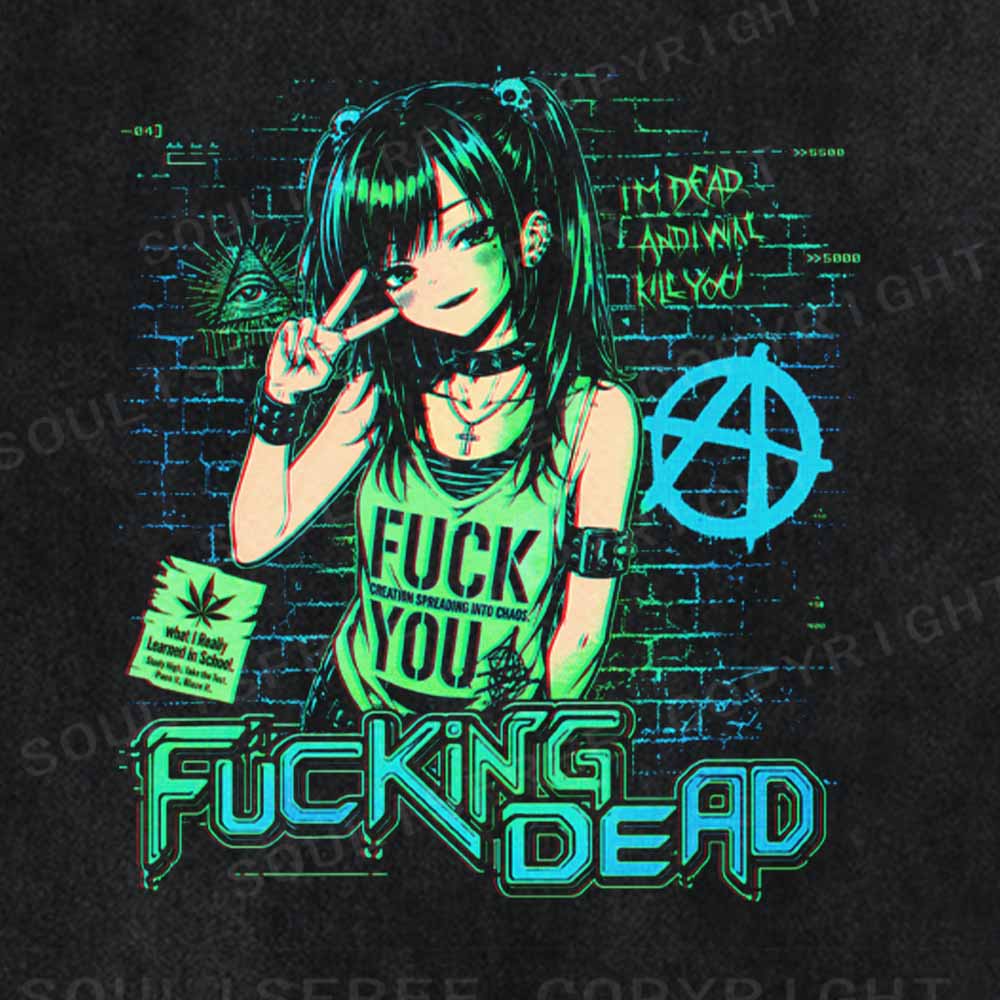Soulisfree FUCKNG DEAD Washed Tee