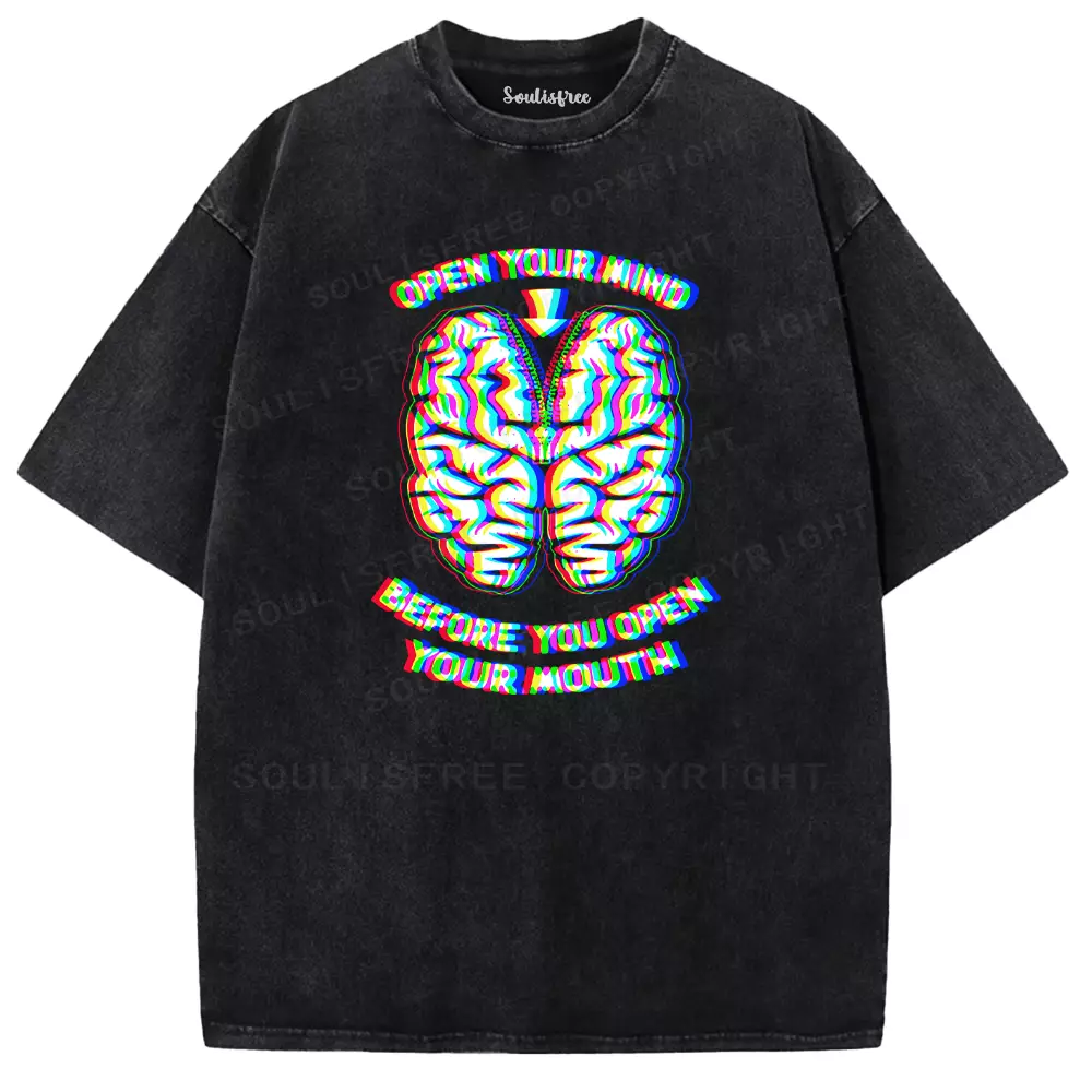 Soulisfree Neon Thoughts, Careful Words Washed Tee