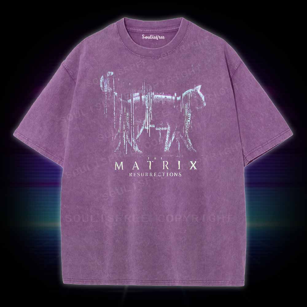 Soulisfree Digital Cat Washed Tee