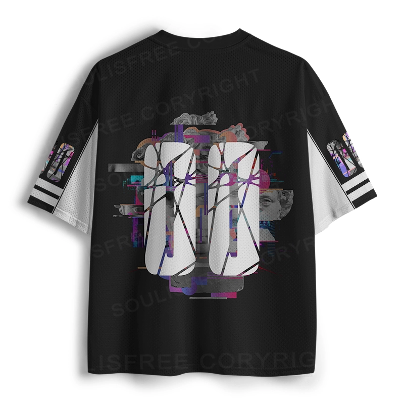 Soulisfree Vaporwave Distorted Statue Mesh Jersey