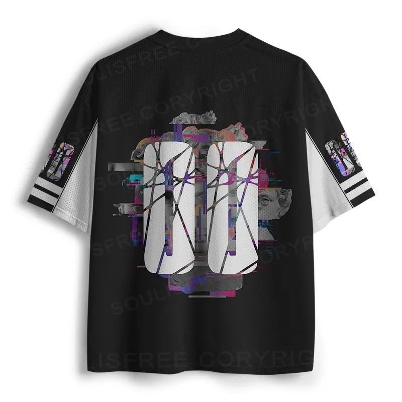 Soulisfree Vaporwave Distorted Statue Mesh Jersey