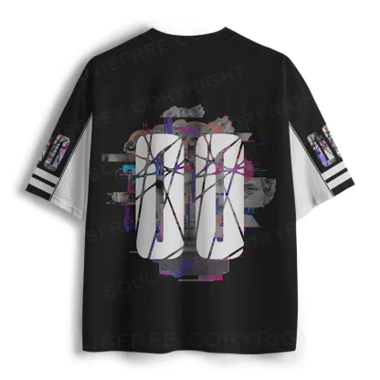 Soulisfree Vaporwave Distorted Statue Mesh Jersey