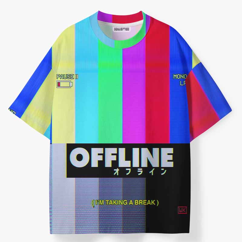Soulisfree OFFLINE MODE ECO‑PERF Graphic Tee