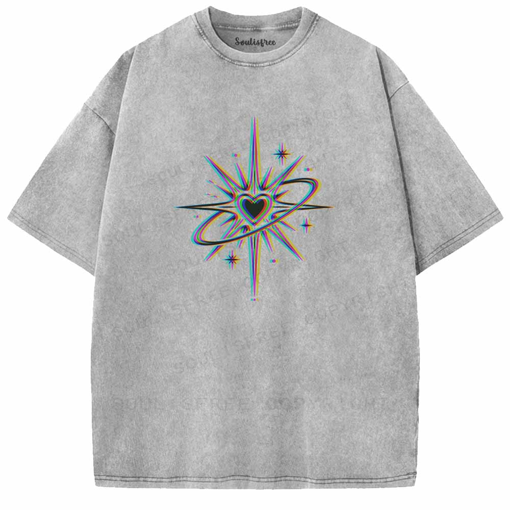 Soulisfree  Chromatic Cosmic Love Washed Tee