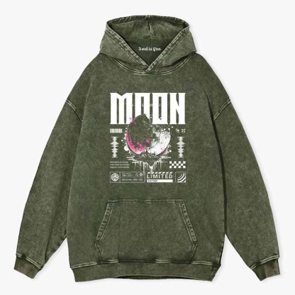 Soulisfree Limited Edition Moon  Washed Hoodie