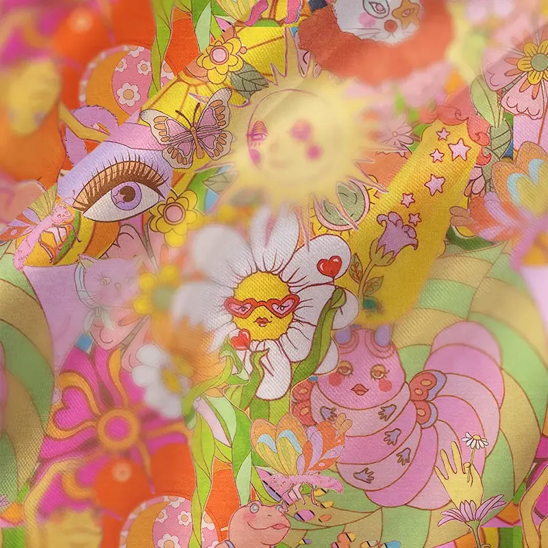 Soulisfree Garden of Joy Satin Mini Dress