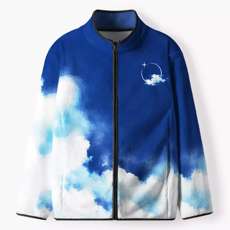 Soulisfree Beyond The Clouds Flannel Zip-Up Jacket