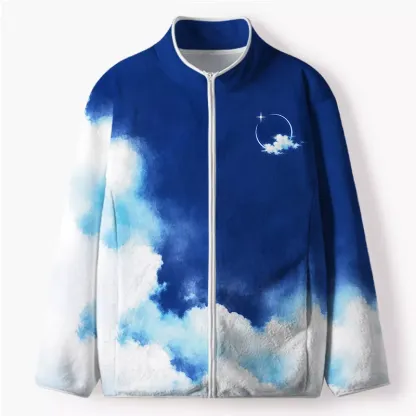Soulisfree  Beyond The Clouds Flannel Zip-Up Jacket