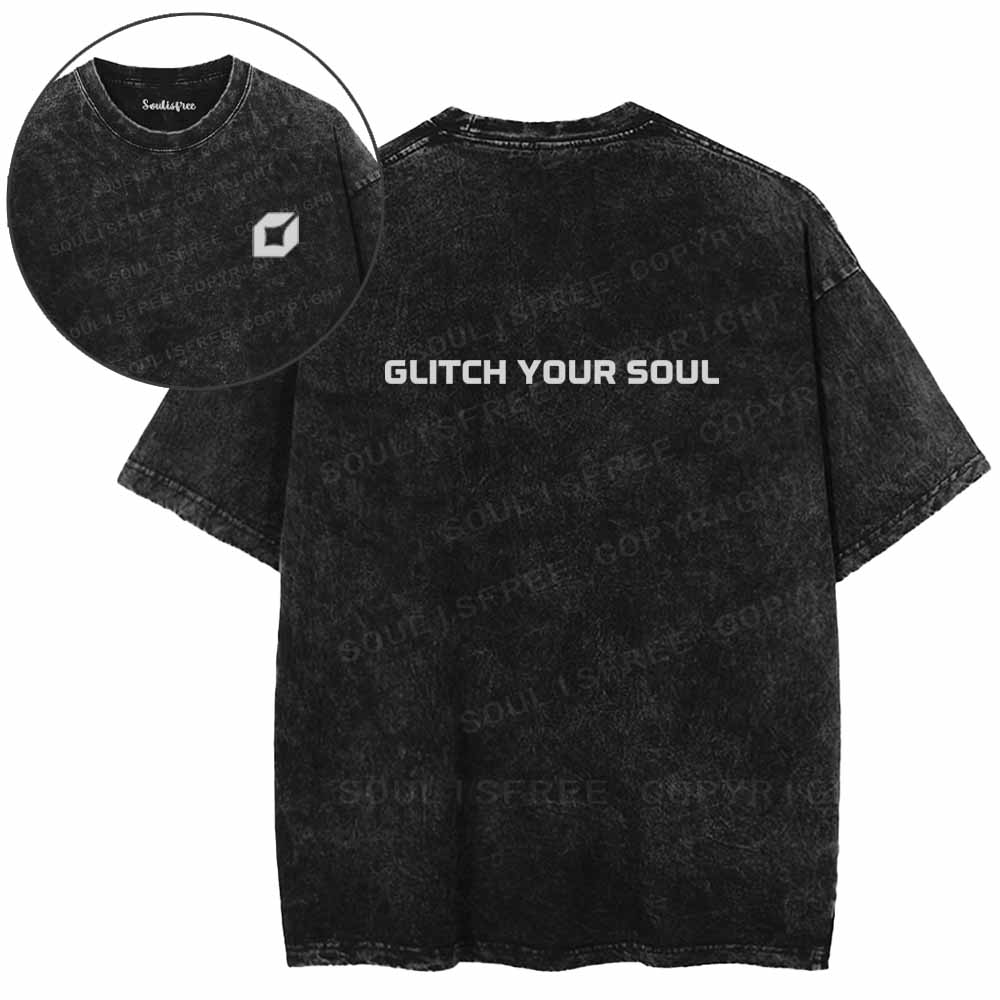 Soulisfree  Glitch your soul Washed Tee
