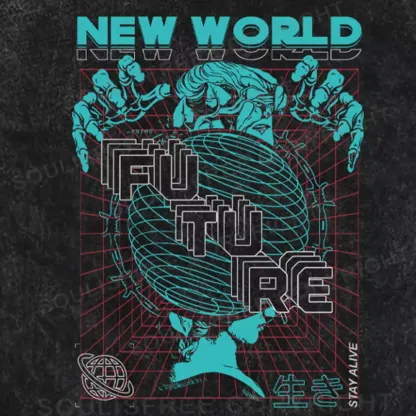 New World Washed Space T-shirt