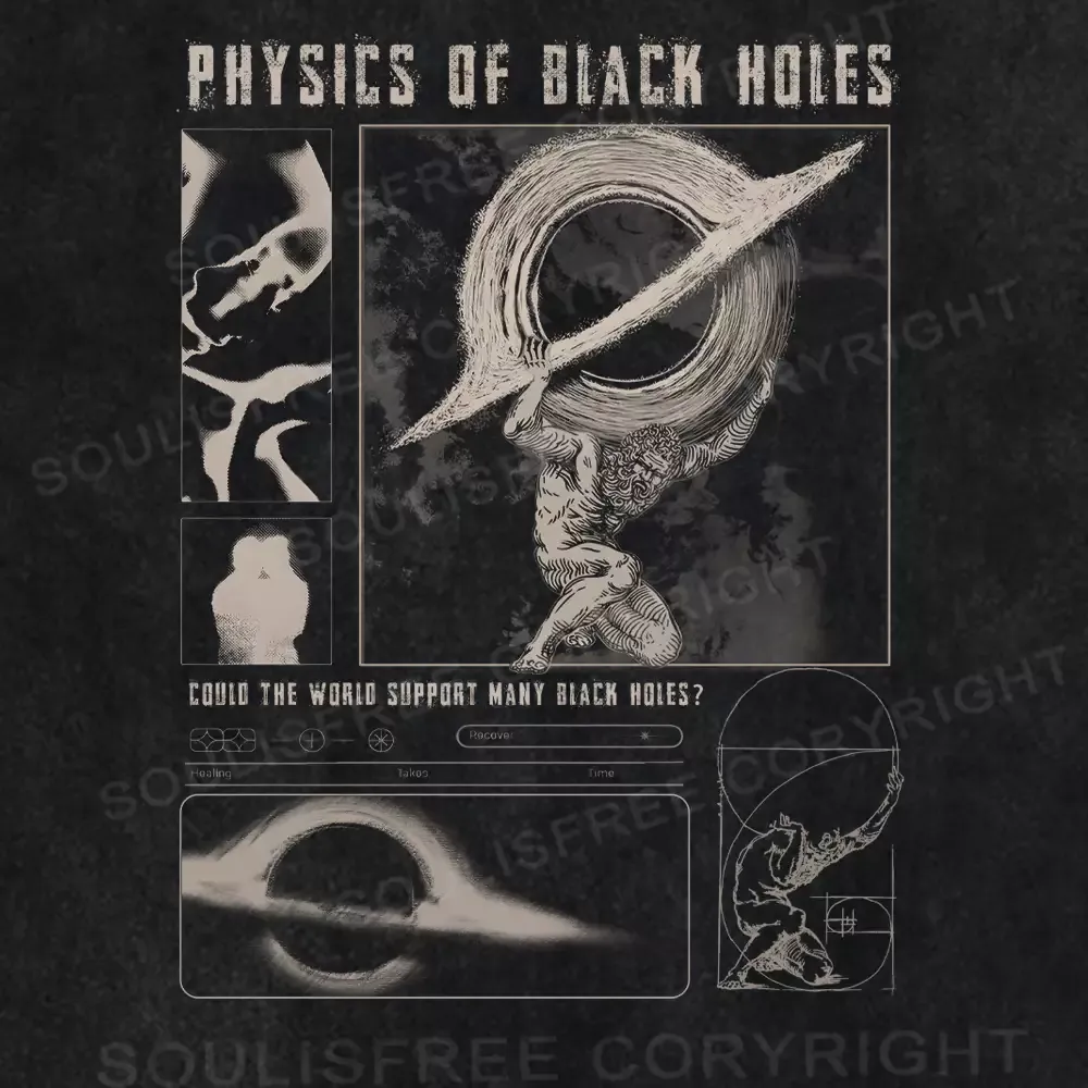 PHYSICS OF BIACK HOLES Washed Space T-shirt