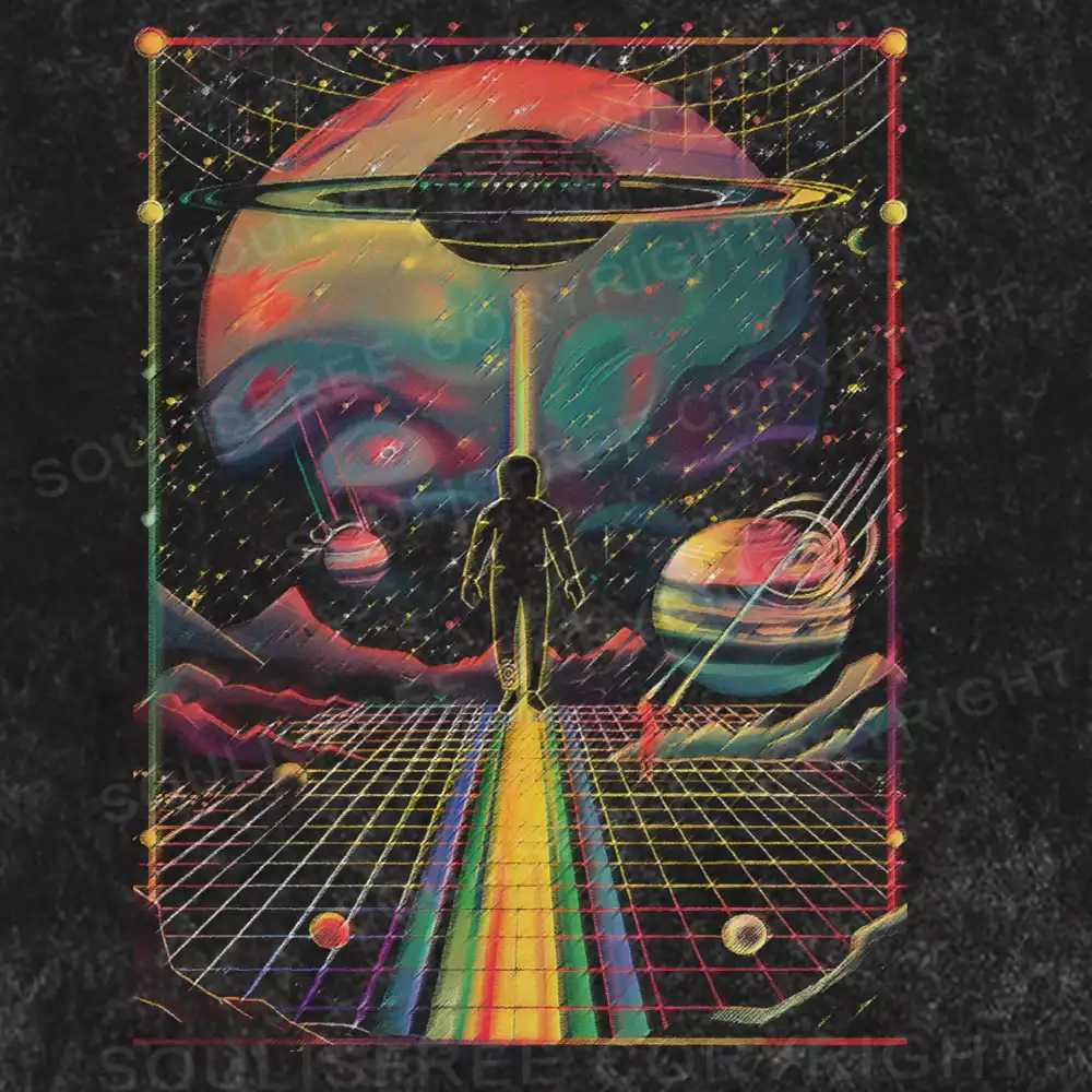 Neon Voyage Washed Space T-shirt