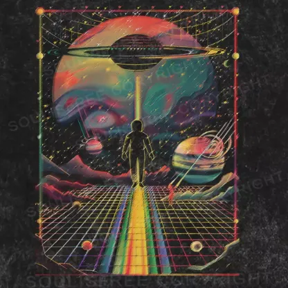 Neon Voyage Washed Space T-shirt