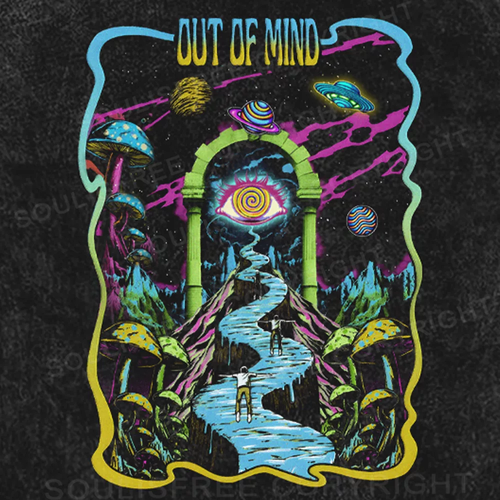 OUT OF MIND Washed Space T-shirt