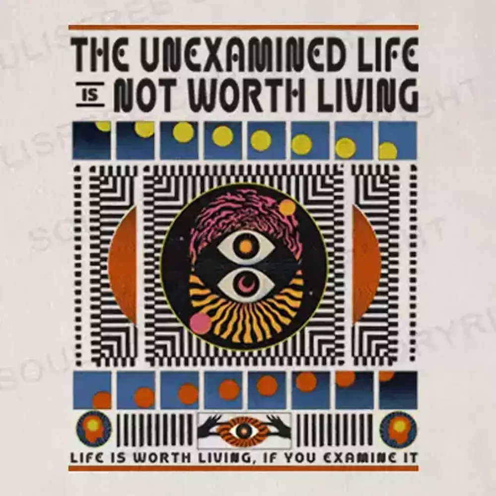 The Unexamined Life Not Worth Living Washed Tank Tops