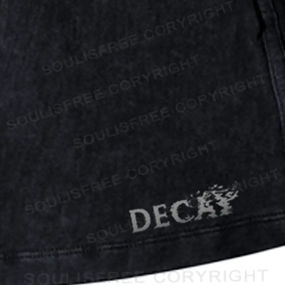 Decay of the Cosmos Washed A-line Mini Skirt