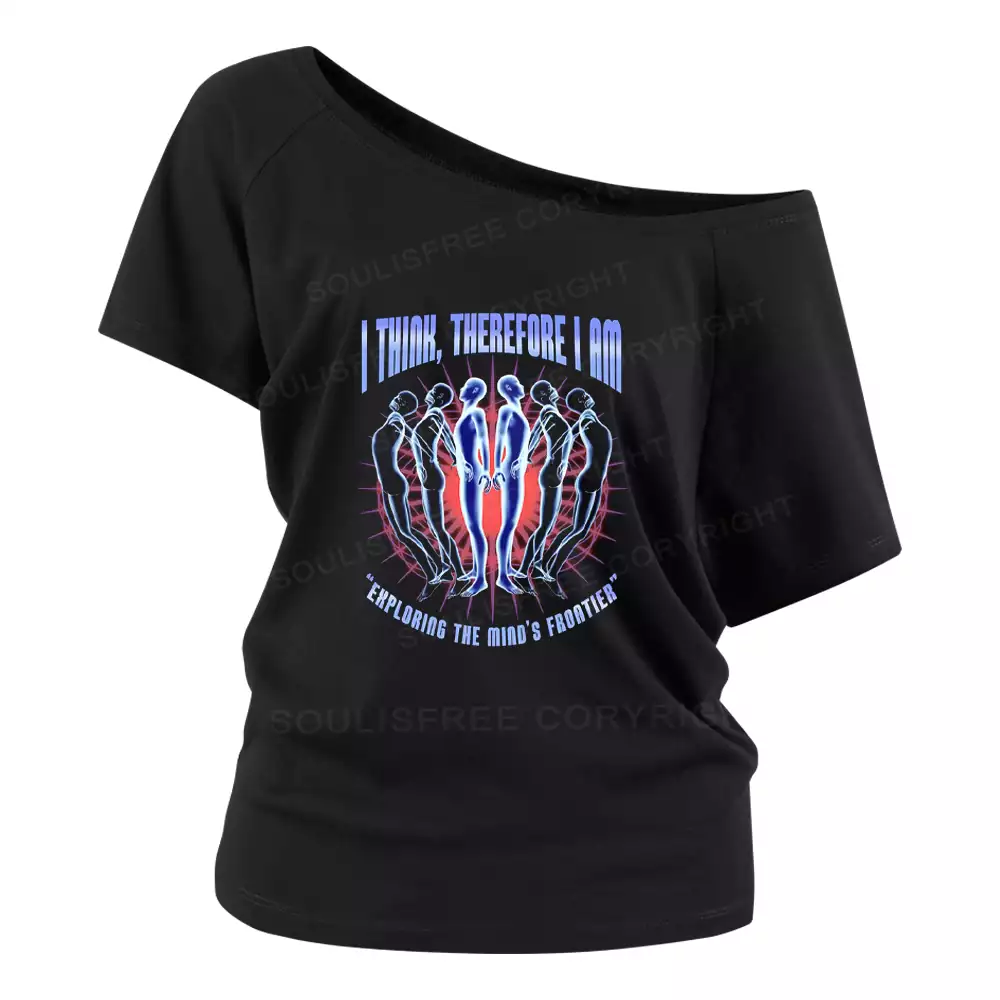 EXPLORING THE MIND'S FRONTIER Off Shoulder Top