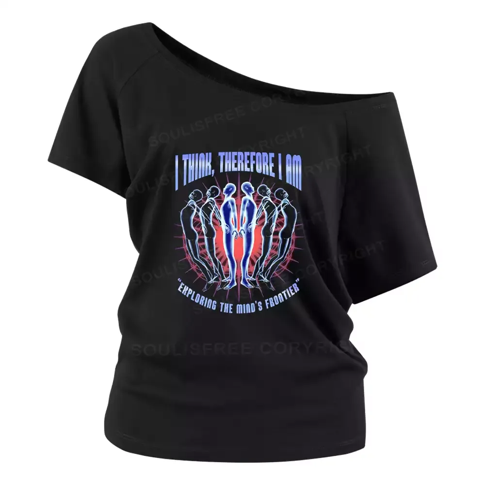 EXPLORING THE MIND'S FRONTIER Off Shoulder Top