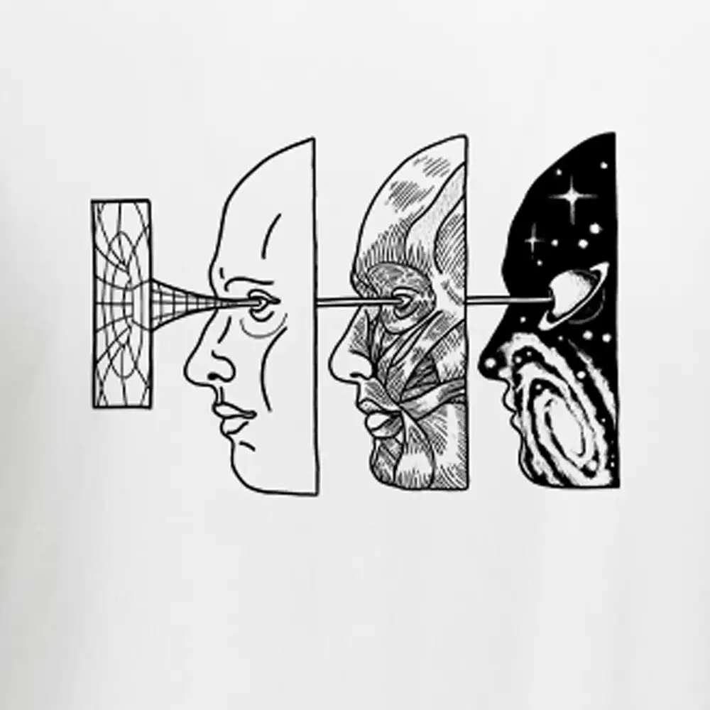 Reality Is Manipulated By Thought Block Raglan Long Sleeve Crop Top