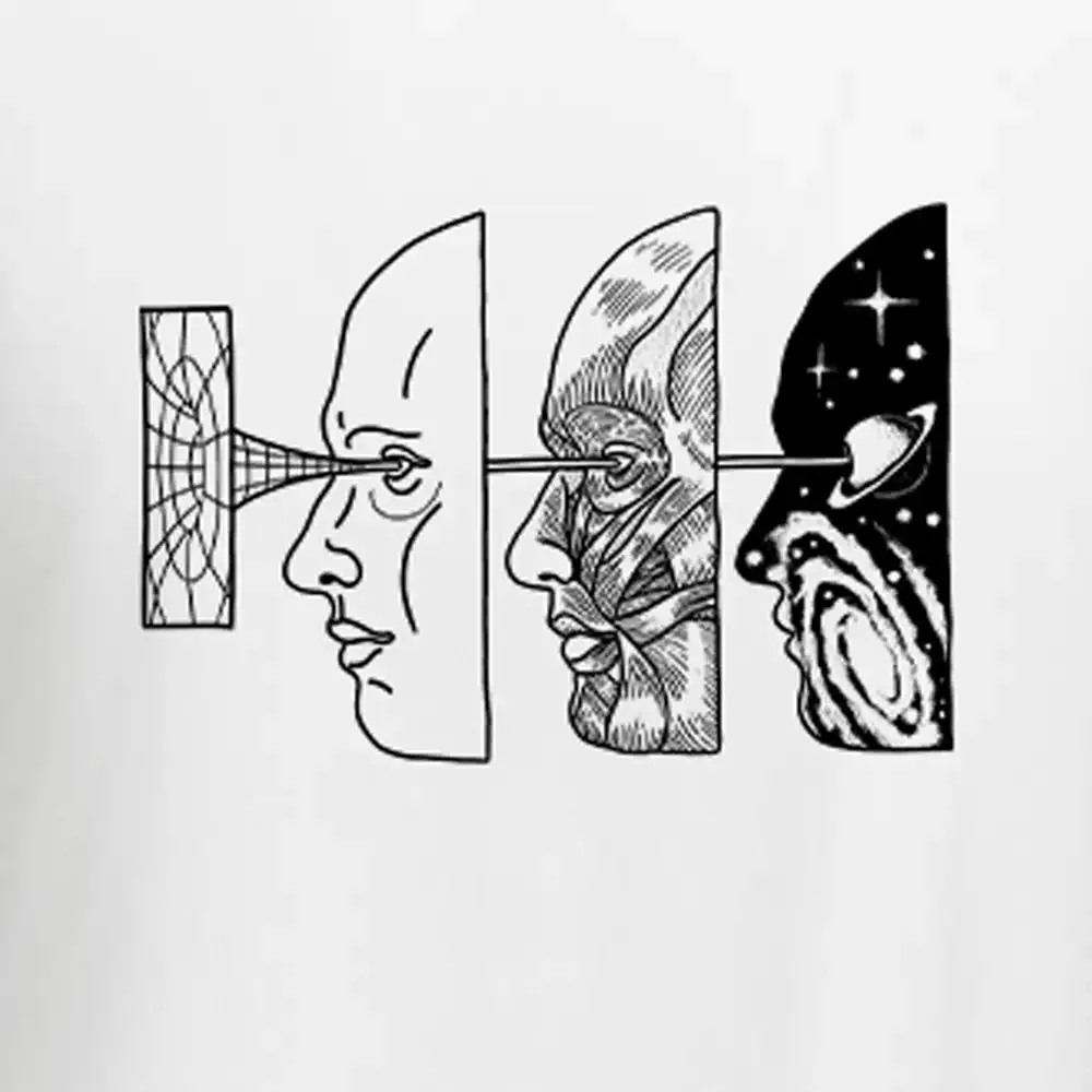 Reality Is Manipulated By Thought Block Raglan Long Sleeve Crop Top