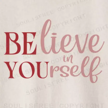 BELIEVE IN YOURSELF Washed Crop T-shirt