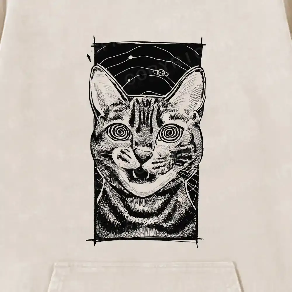 Hypnotic Cat Washed Hoodie