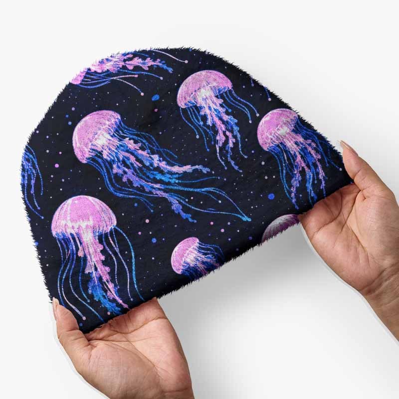 Soulisfree Cosmic Jellyfish Starry Night Fuzzy Beanie