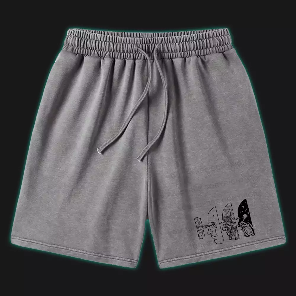 Reality Is Manipulated By Thought Washed Shorts