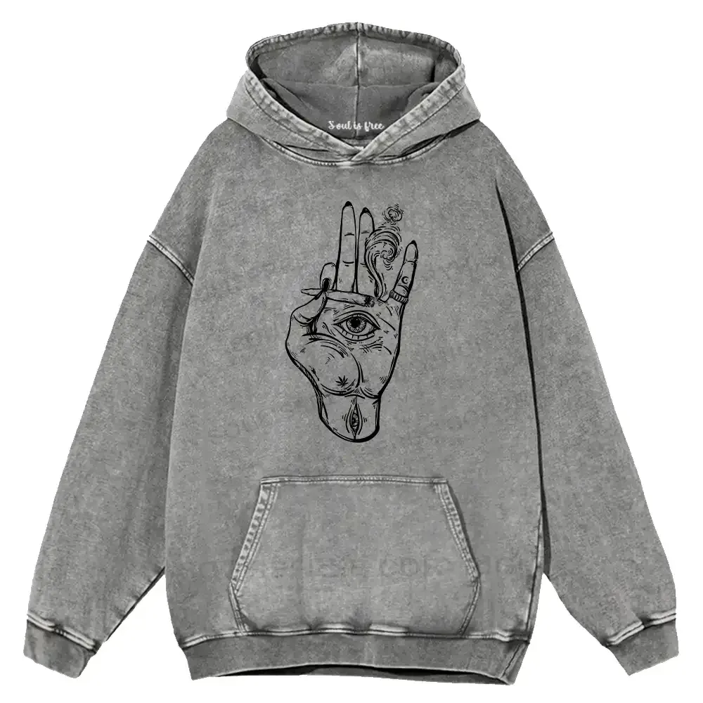 Psychedelic Hand  Washed Hoodie