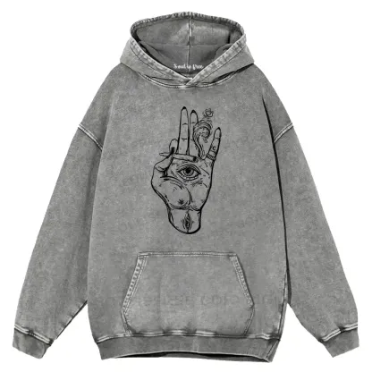 Psychedelic Hand  Washed Hoodie