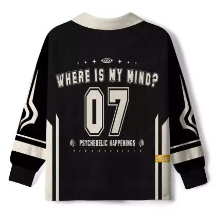 Where Is My Brain Long Sleeve Polo Jersey