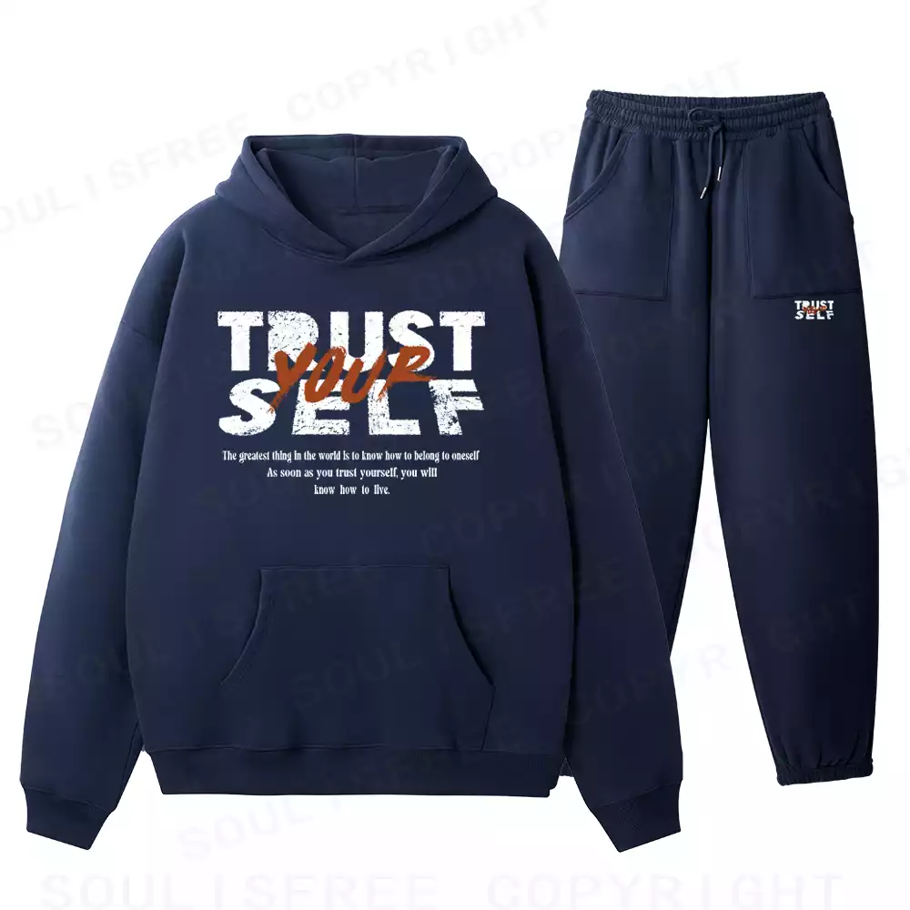 TRUST YOURSELF Fleece Hoodie Set