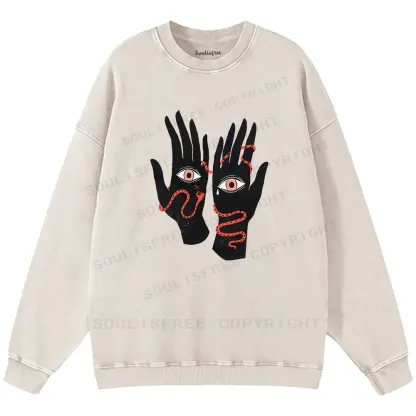 The Eyes Will Not Deceive You Washed Sweatshirts