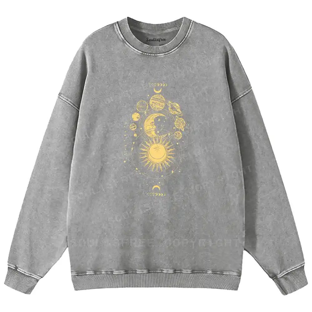 The Golden Cosmos Washed Sweatshirts