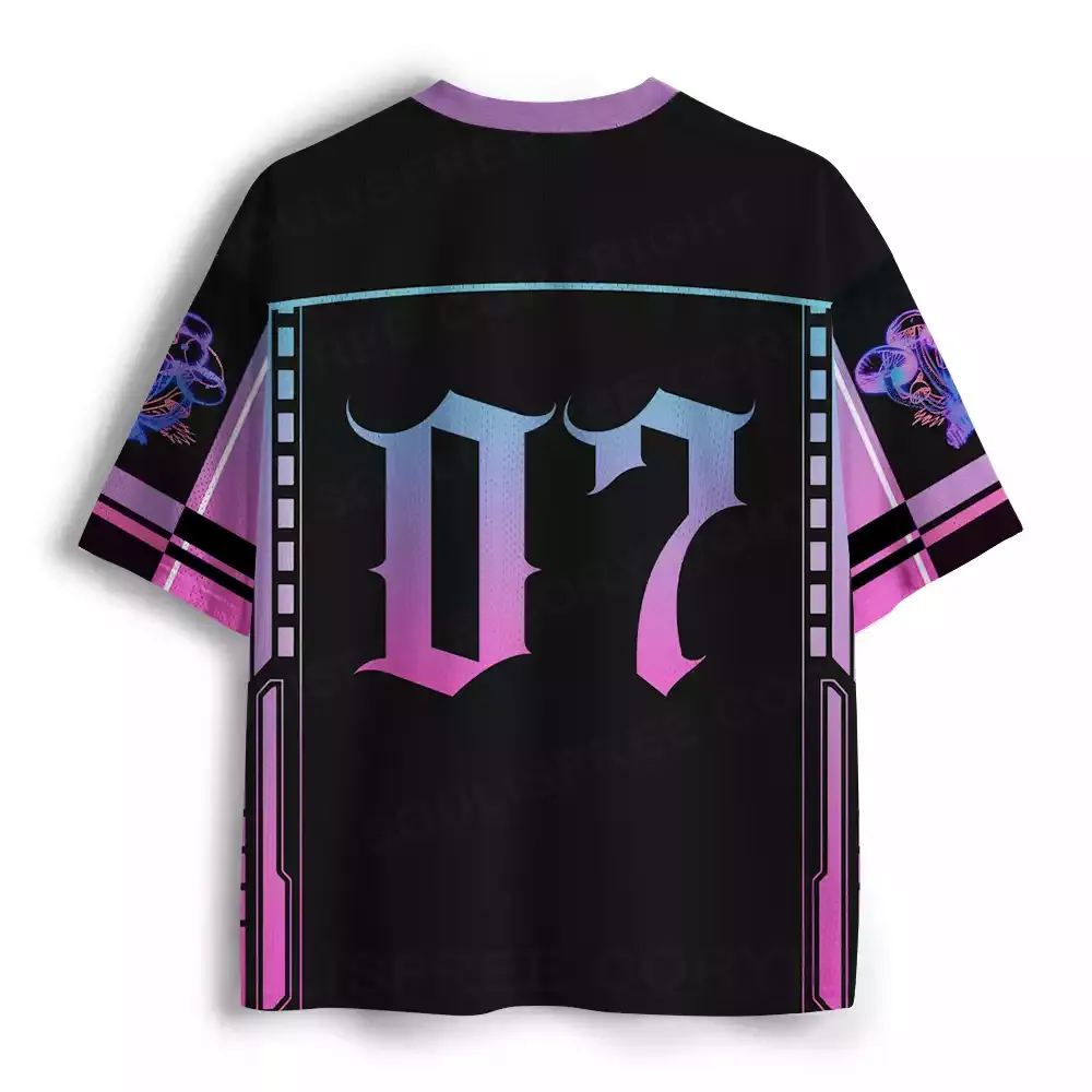 Neon Fungal Grid Mesh Jersey