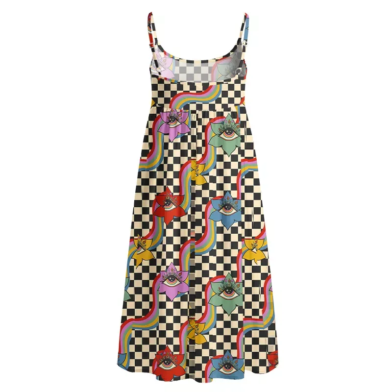 Soulisfree Cosmic Eye Garden Boho Midi Dress