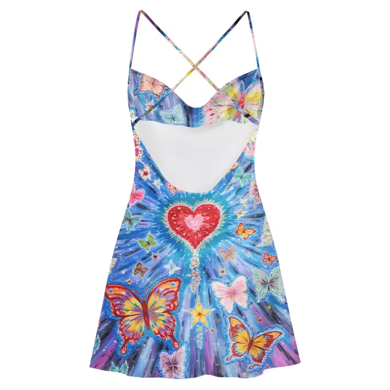 Soulisfree Stellar Wings  Cowl Neck Satin Mini Dress