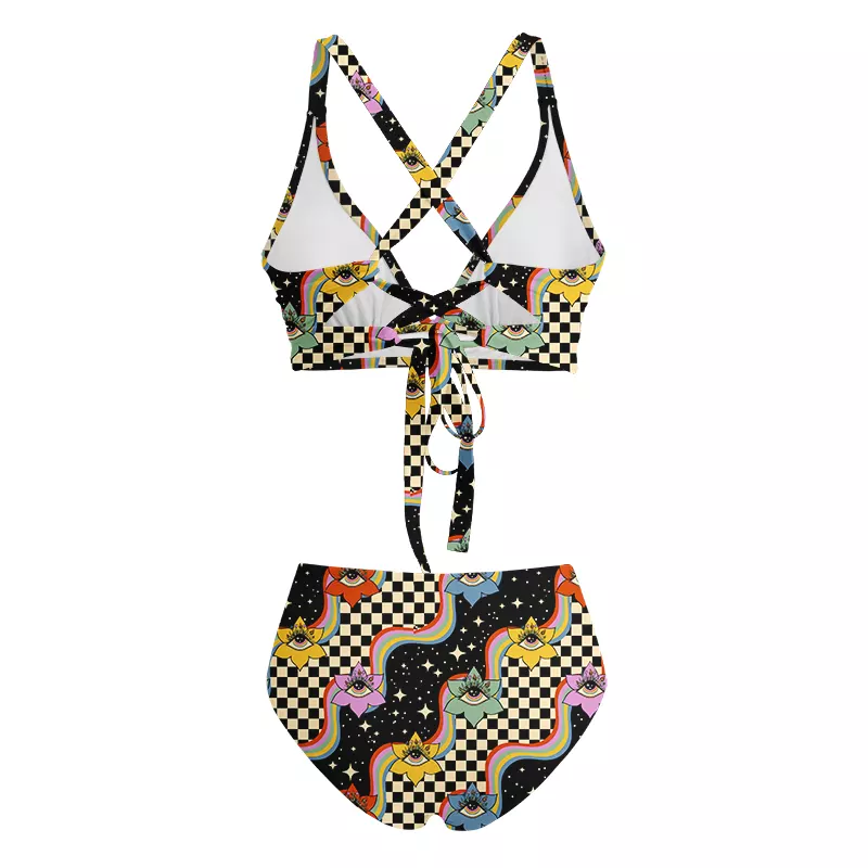 Soulisfree Vision Trip  Glitch Cross Bikini
