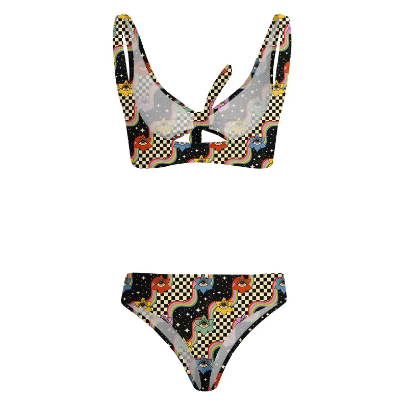 Soulisfree Vision Trip  Glitch Bow Bikini
