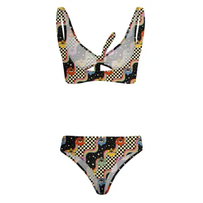 Soulisfree Vision Trip  Glitch Bow Bikini