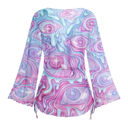 Soulisfree  Pastel Flow Ocular Sheer Mesh Cover Up