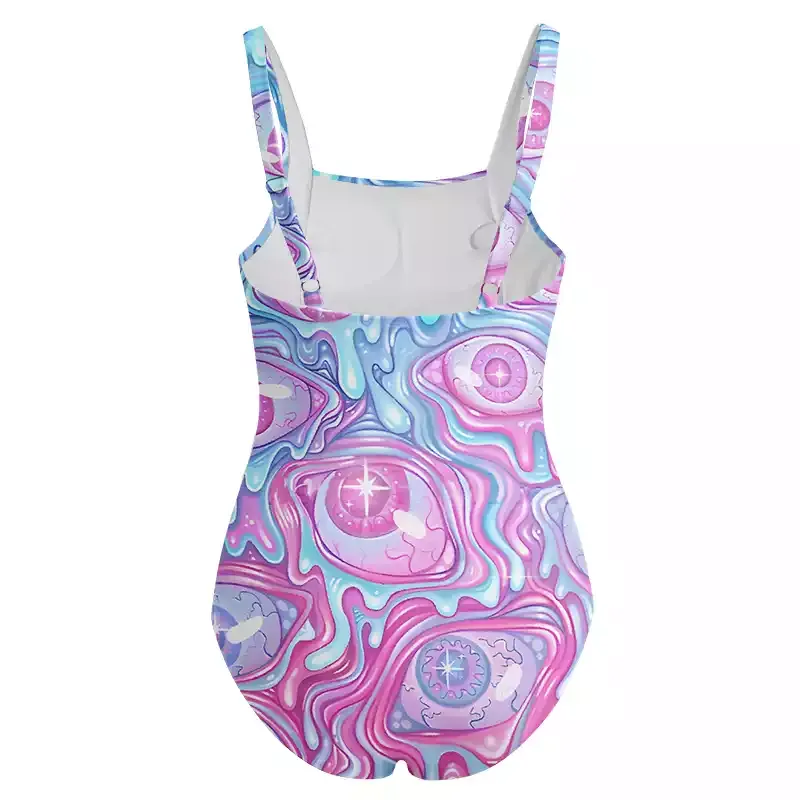 Soulisfree Pastel Flow Ocular One‑Piece Swimsuit