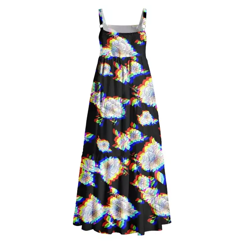 Soulisfree Digital Bloom Boho Maxi Dress