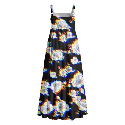 Soulisfree Digital Bloom Boho Maxi Dress