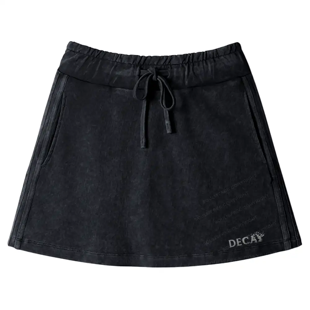 Decay of the Cosmos Washed A-line Mini Skirt