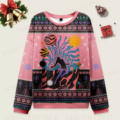 Dystopia 2 Ugly Christmas Knit Sweatshirt
