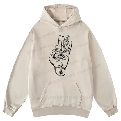 Psychedelic Hand  Washed Hoodie