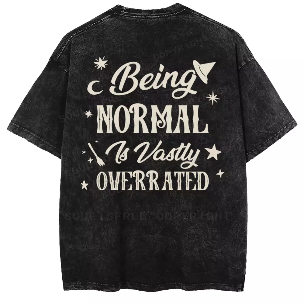 BEING NORMAL IS VASTLY OVERRATED Washed T-shirt