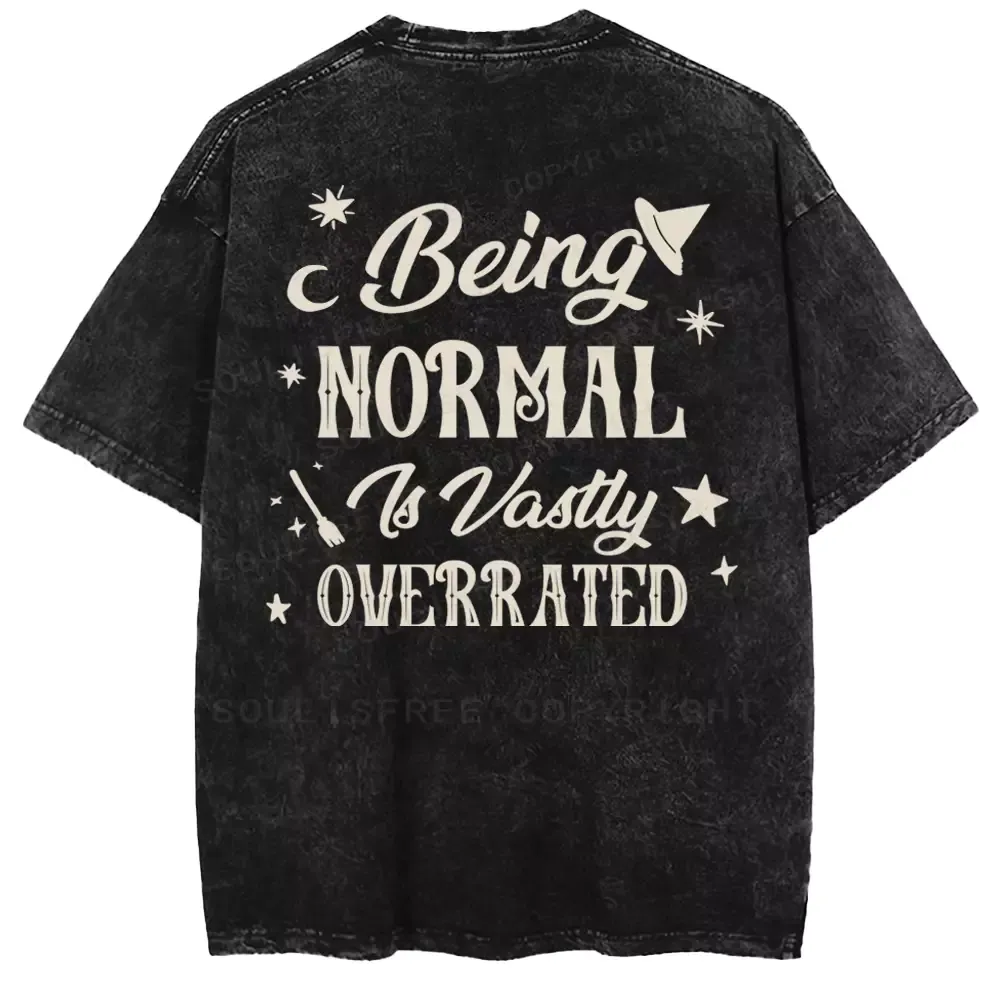 BEING NORMAL IS VASTLY OVERRATED Washed T-shirt