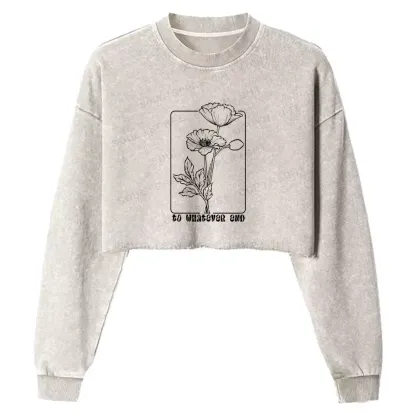 To Whatever End Washed Cropped Sweatshirt